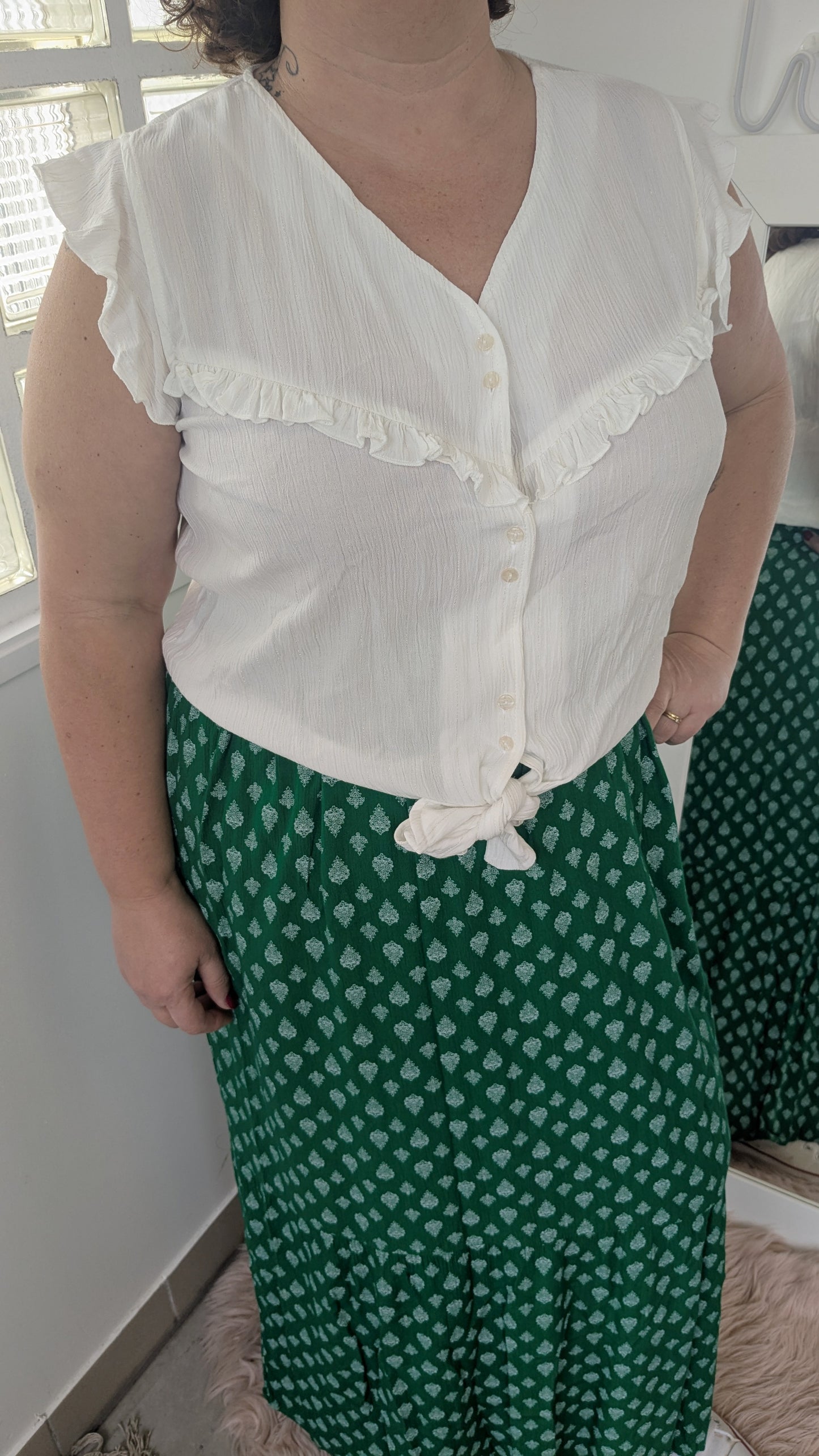 Blouse crème irisé - Kiabi - 46