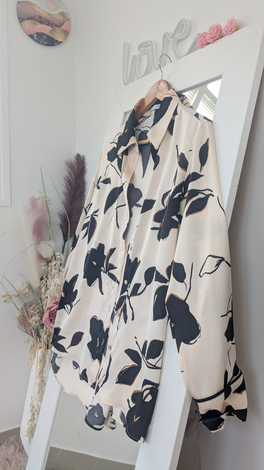 Blouse chemise fleurie - Mango - 40