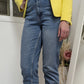 Veste blazer structuré jaune - Zara - 36