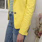 Veste blazer structuré jaune - Zara - 36