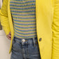 Veste blazer structuré jaune - Zara - 36