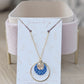 Bijoux Collier Gaïa bleu argenté - Création Jeanne et JO - TU