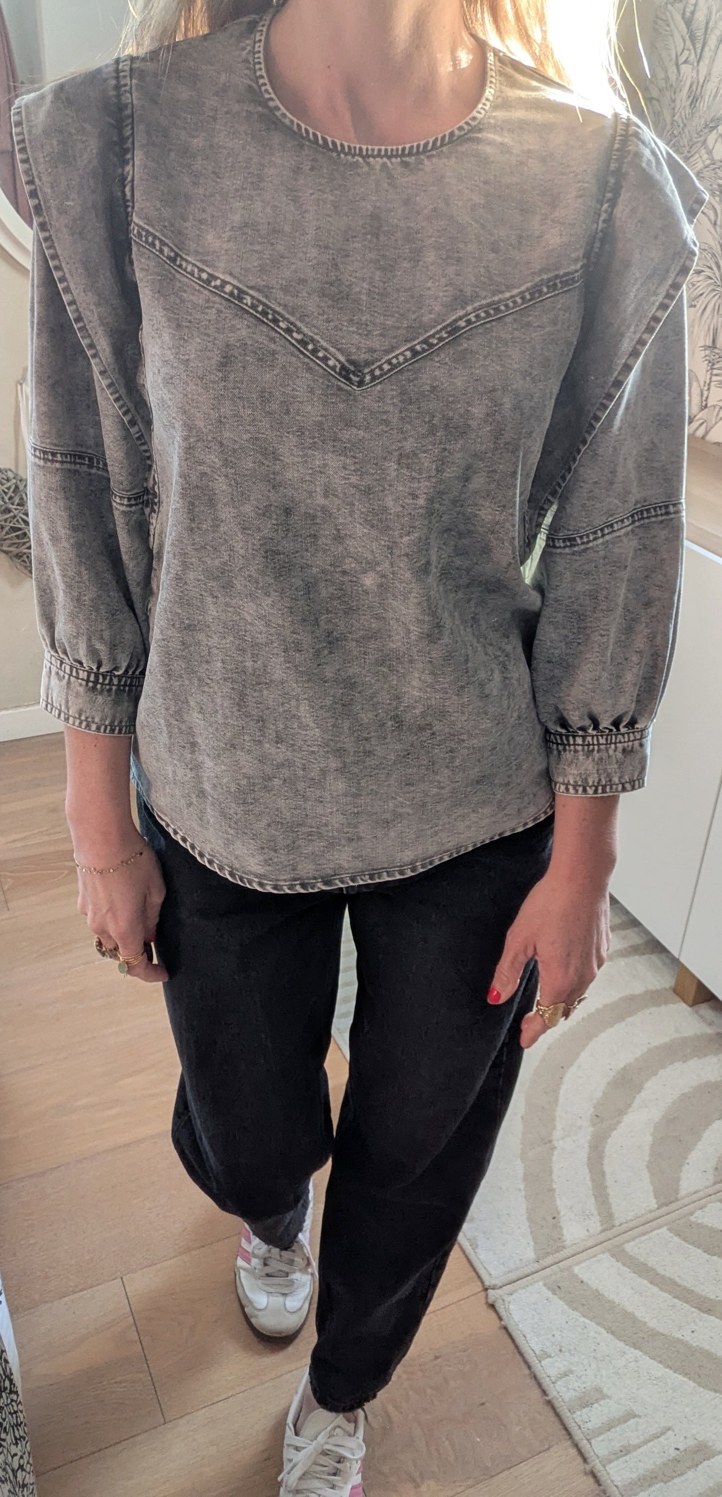 Blouse structurée denim gris - Pimkie - 32