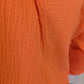 Blouse orange gaz de coton - 42