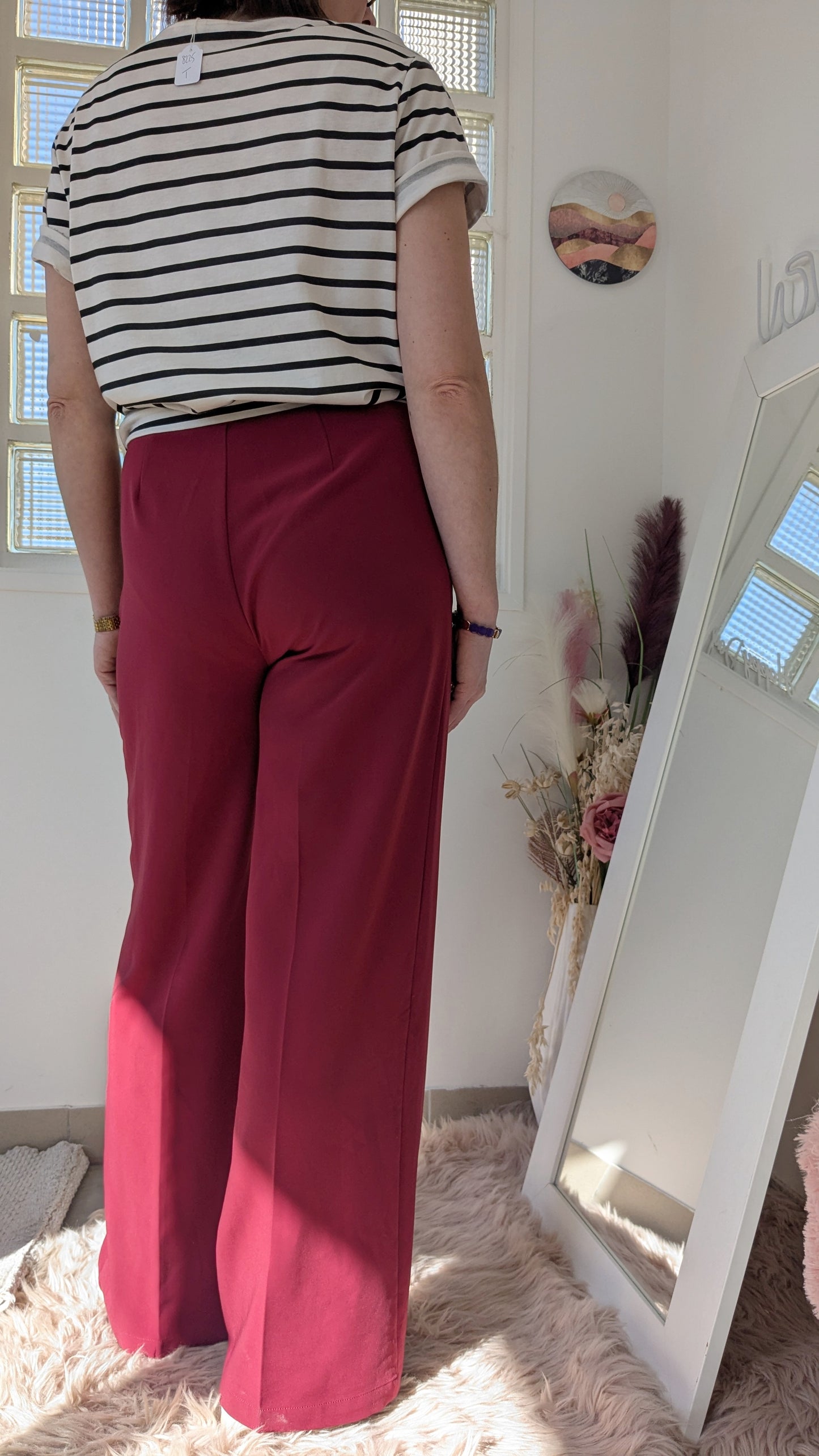 Pantalon wide bordeaux - Sora - 38/40
