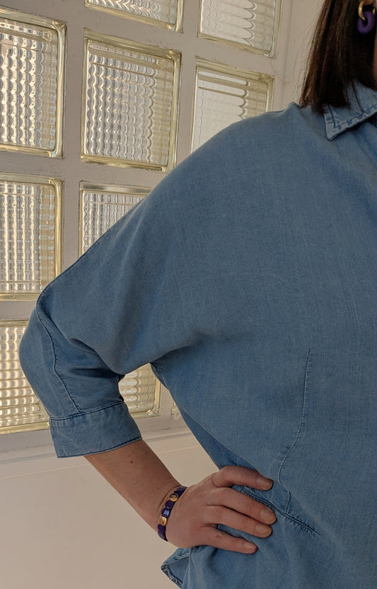 Blouse tunique jeans - 40