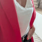 Blazer souple framboise - Stradivarius - 34/36