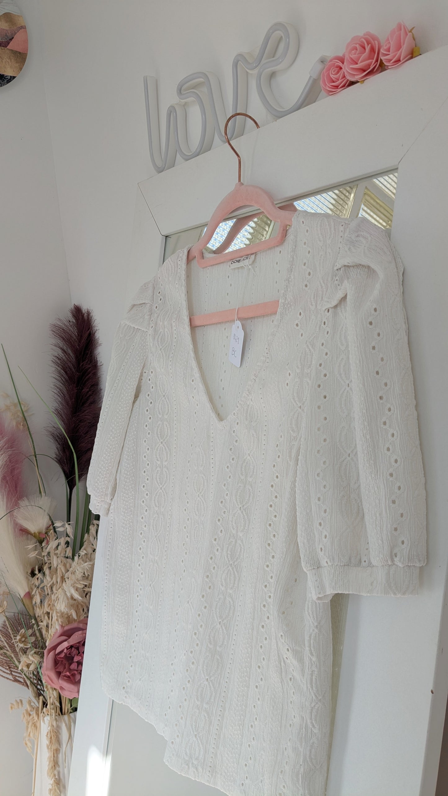 Blouse smokée broderies - Cache-cache - 40