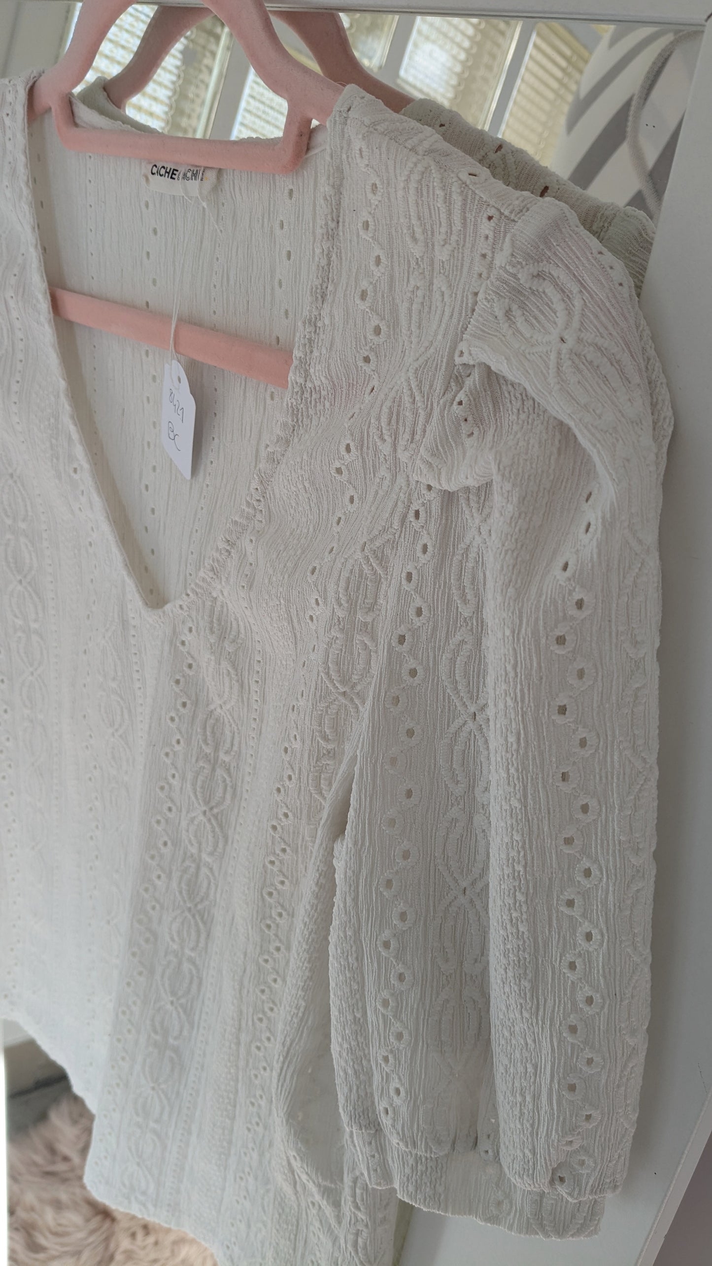 Blouse smokée broderies - Cache-cache - 40