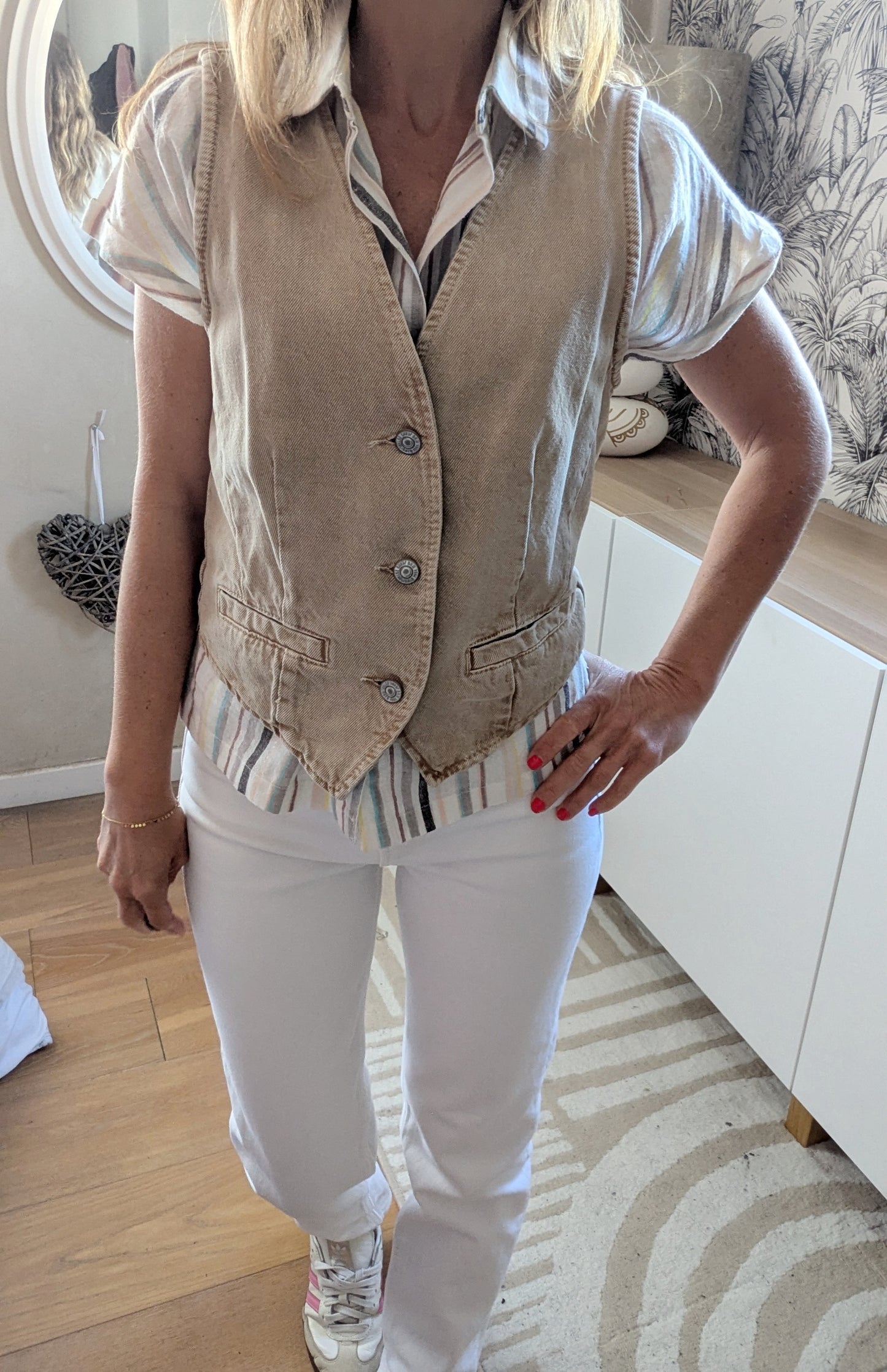 Veste en jeans sans manches - Mango - 34/36
