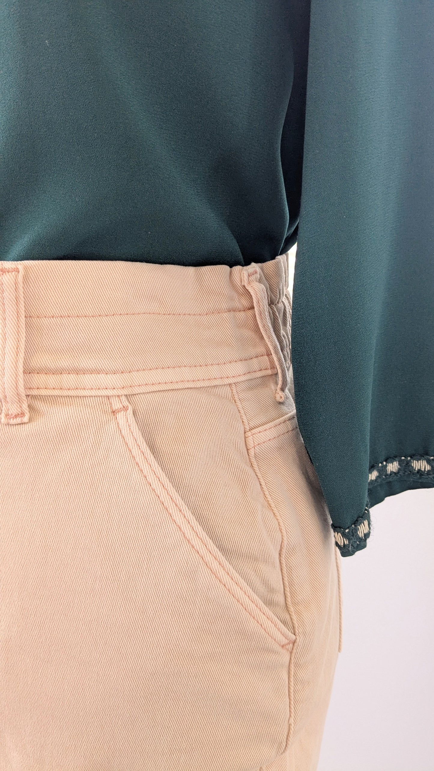 Jupe jeans smokée rose - Kiabi - 36