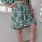 Robe fleurie verte bohème - Made in Italy - TU
