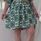 Robe fleurie verte bohème - Made in Italy - TU