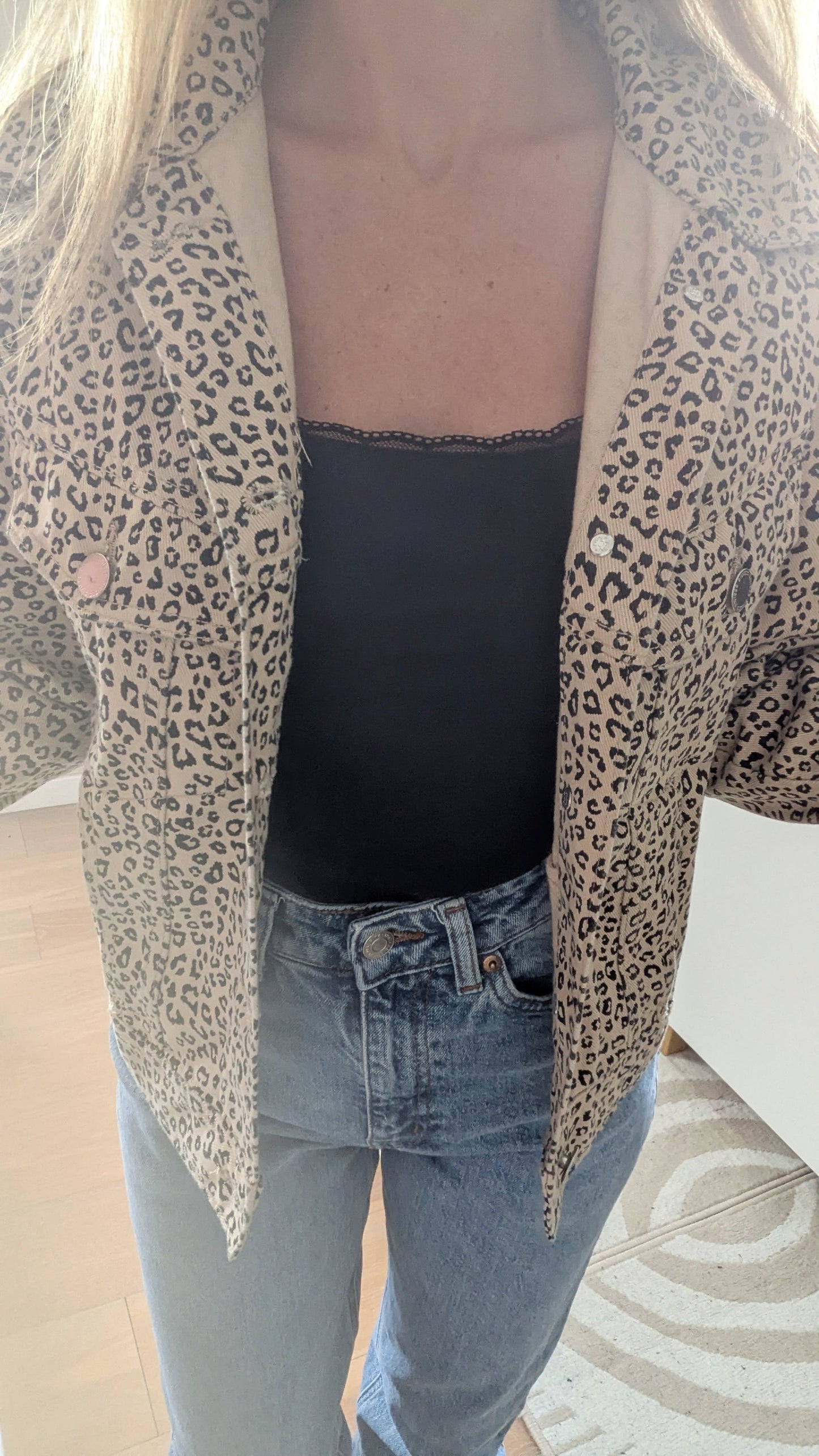 Veste en jeans léopard - H&M - 34