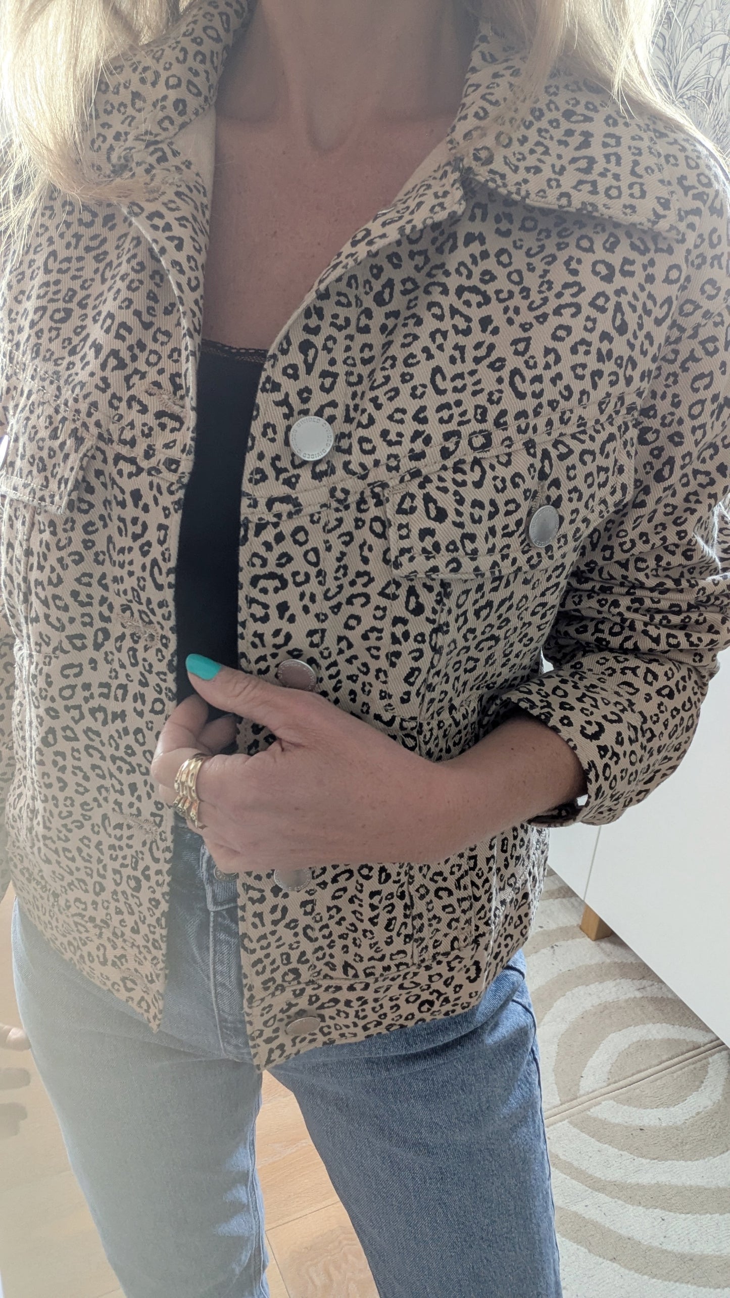Veste en jeans léopard - H&M - 34