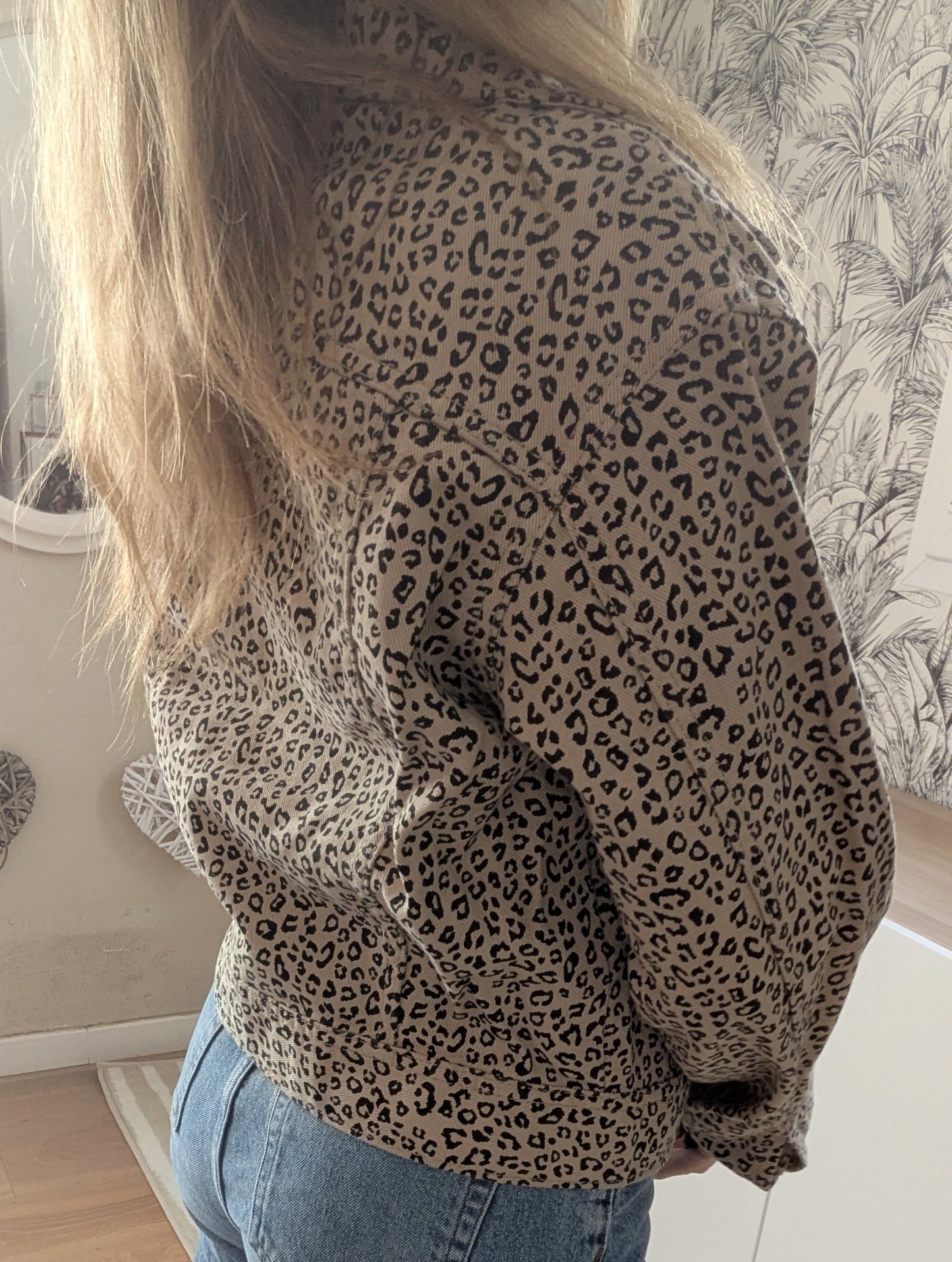 Veste en jeans léopard - H&M - 34