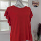 T-shirt volants rouge - Mango - 40