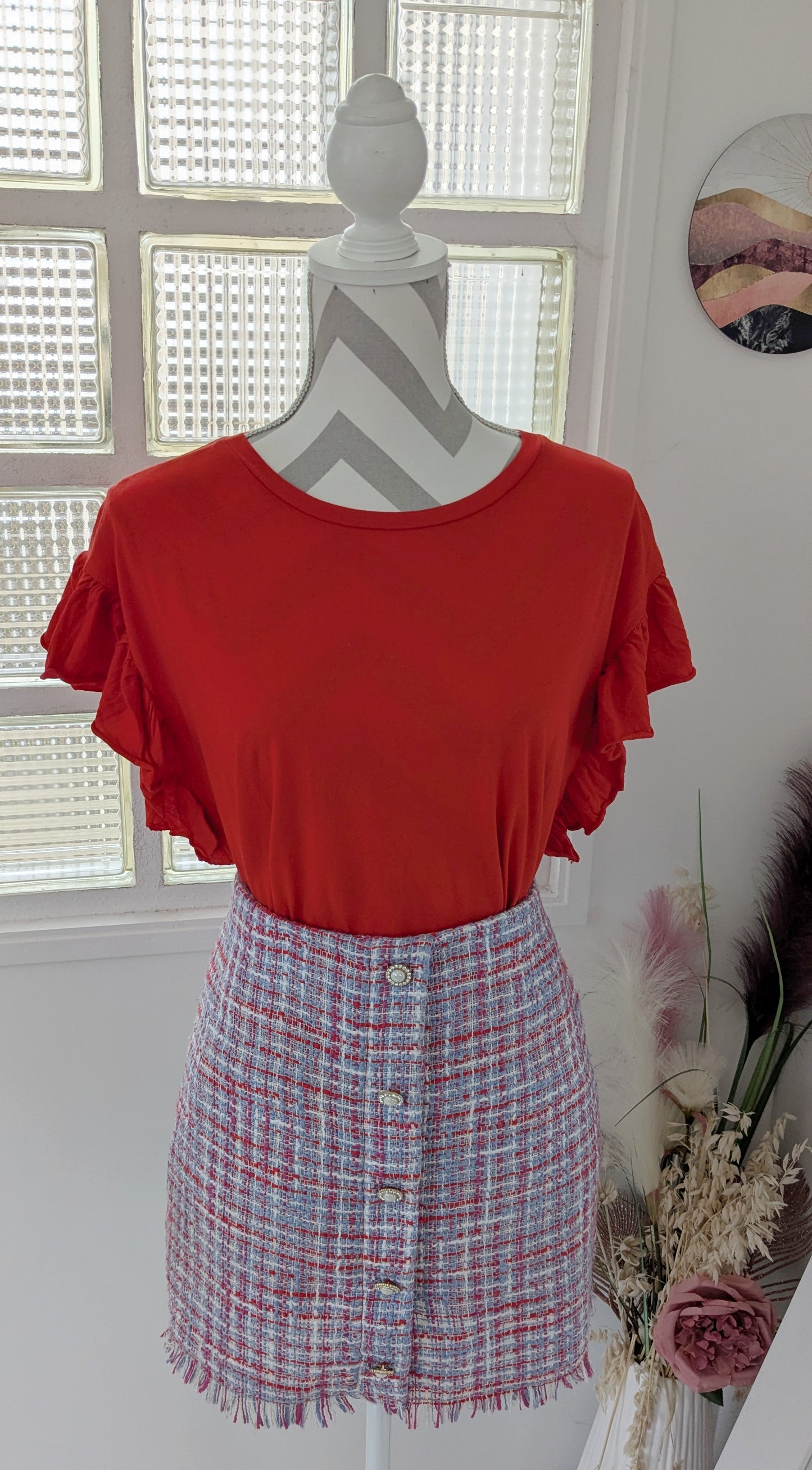 Jupe tweed colorée - Zara - 40