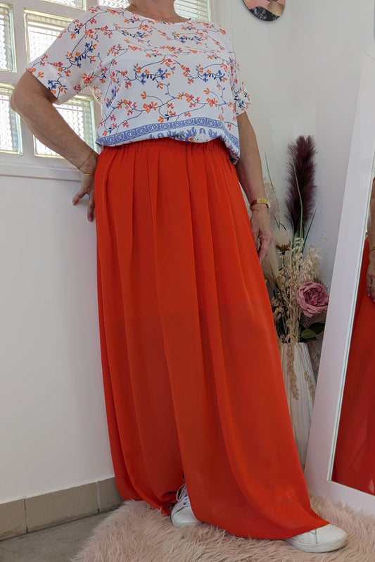 Jupe longue orange - Boutique indépendante - 42/44