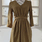 Robe moutarde froncée - Promod - 38