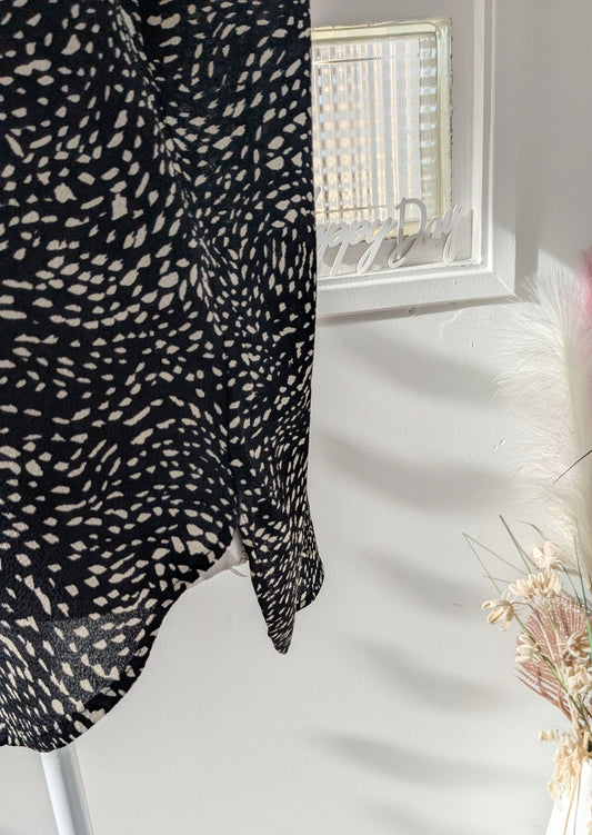 Blouse crêpe noir crème - Only - 40