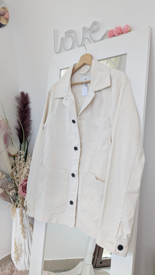 Veste en jeans crème - Mango - 38/42