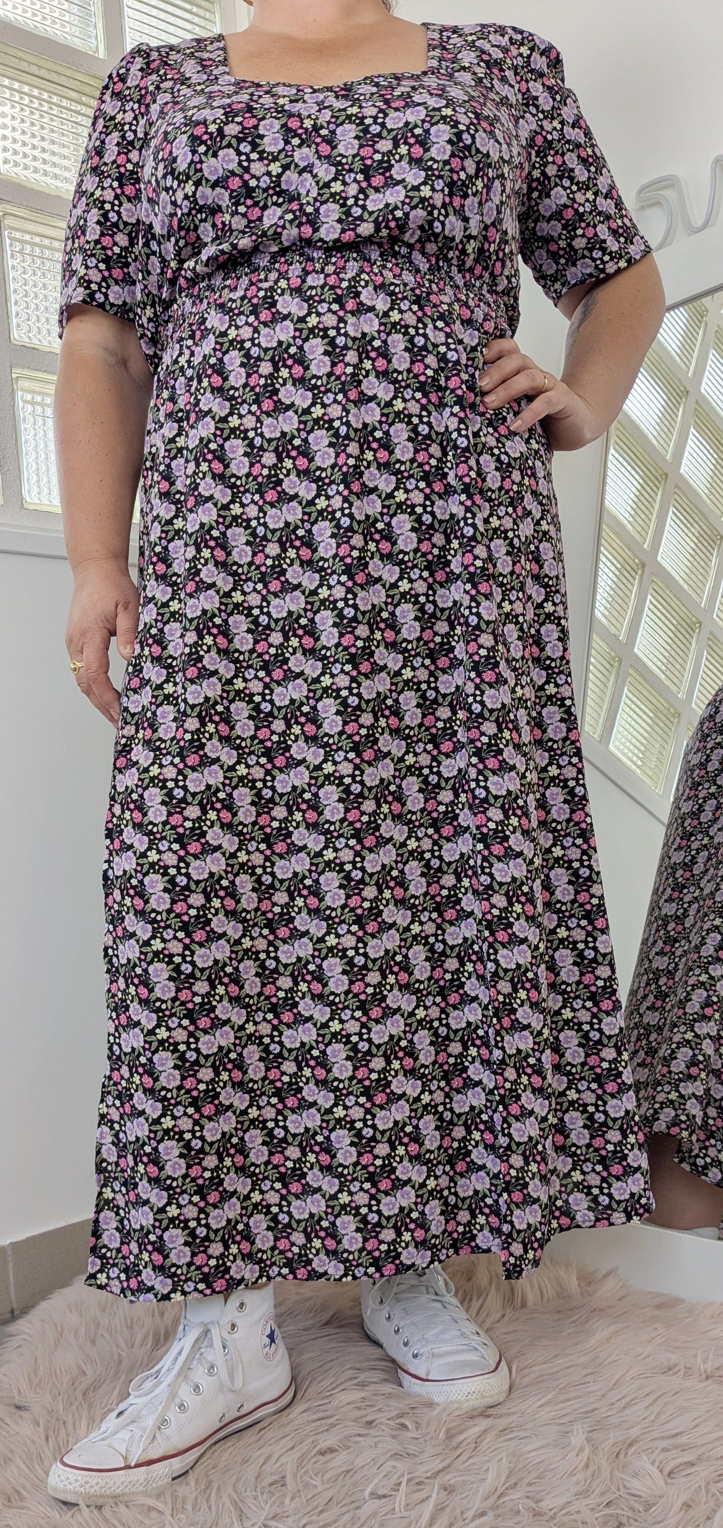 Robe longue fleurie lavande - Kiabi - 46/48
