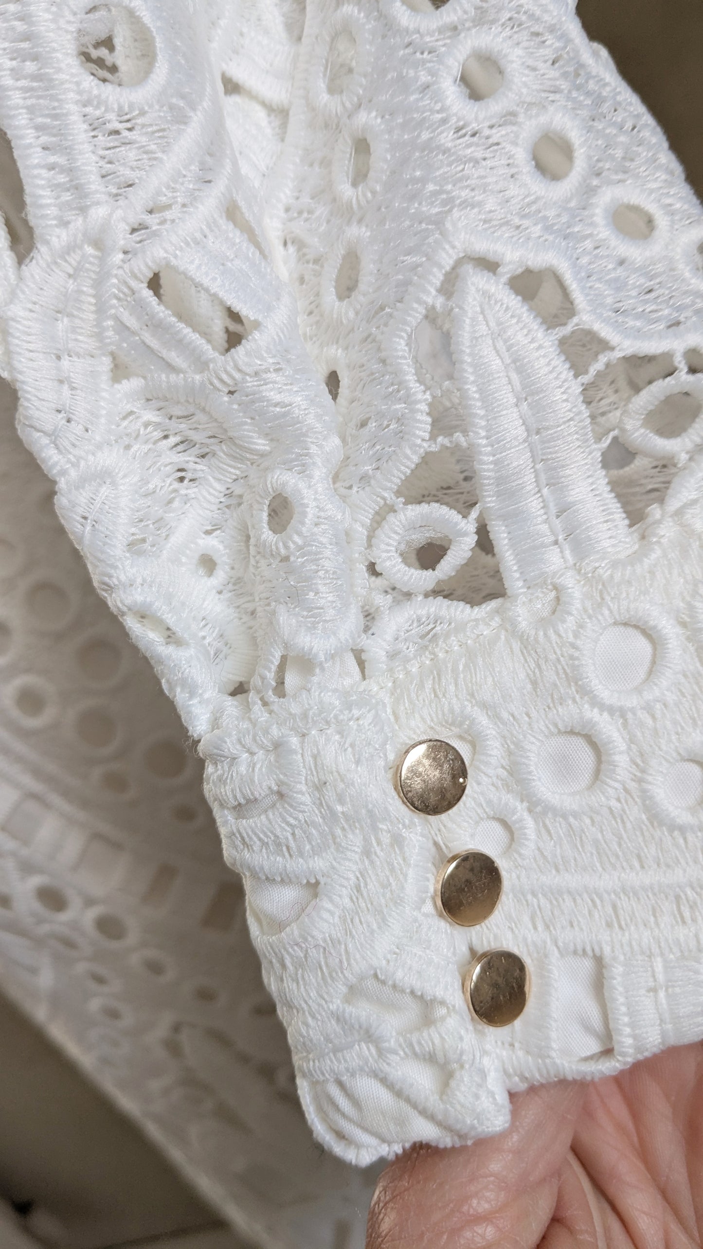 Robe blanche broderies anglaises - Mademoiselle R - 36