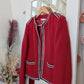 Veste rouge tressée - MANGO - 36
