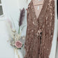 Robe courte velours vieux rose - By Clara - 40