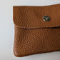 Porte-monnaie cuir marron - Made in Italy