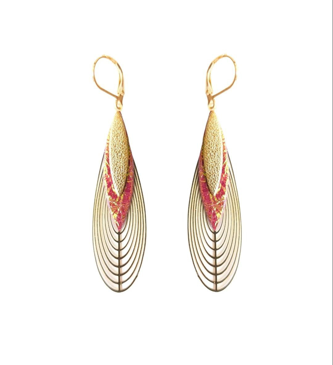 Bijoux Boucles d’oreilles Création Jeanne&Jo Caméléon