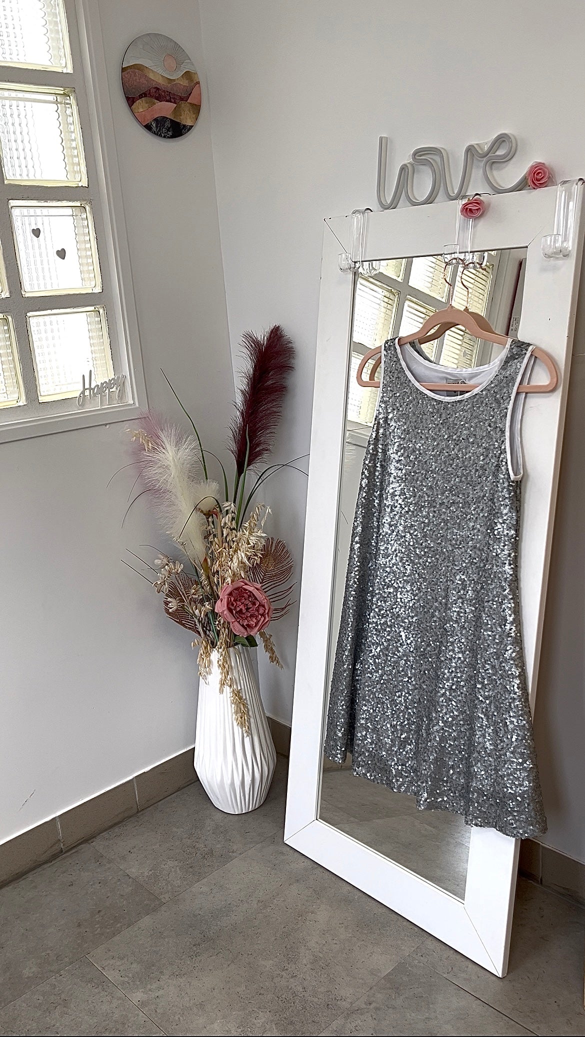 Robe courte grise sequins - Compañia Frantastica - S