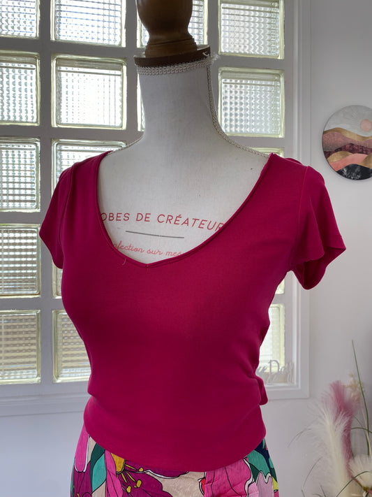 T-shirt fushia - Camaïeu - 38