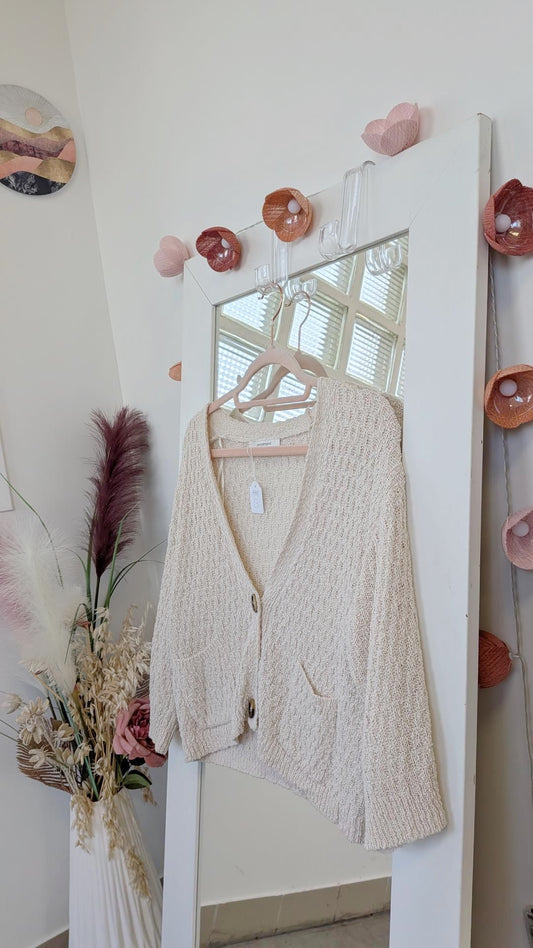 Gilet crochet beige - Promod - 36