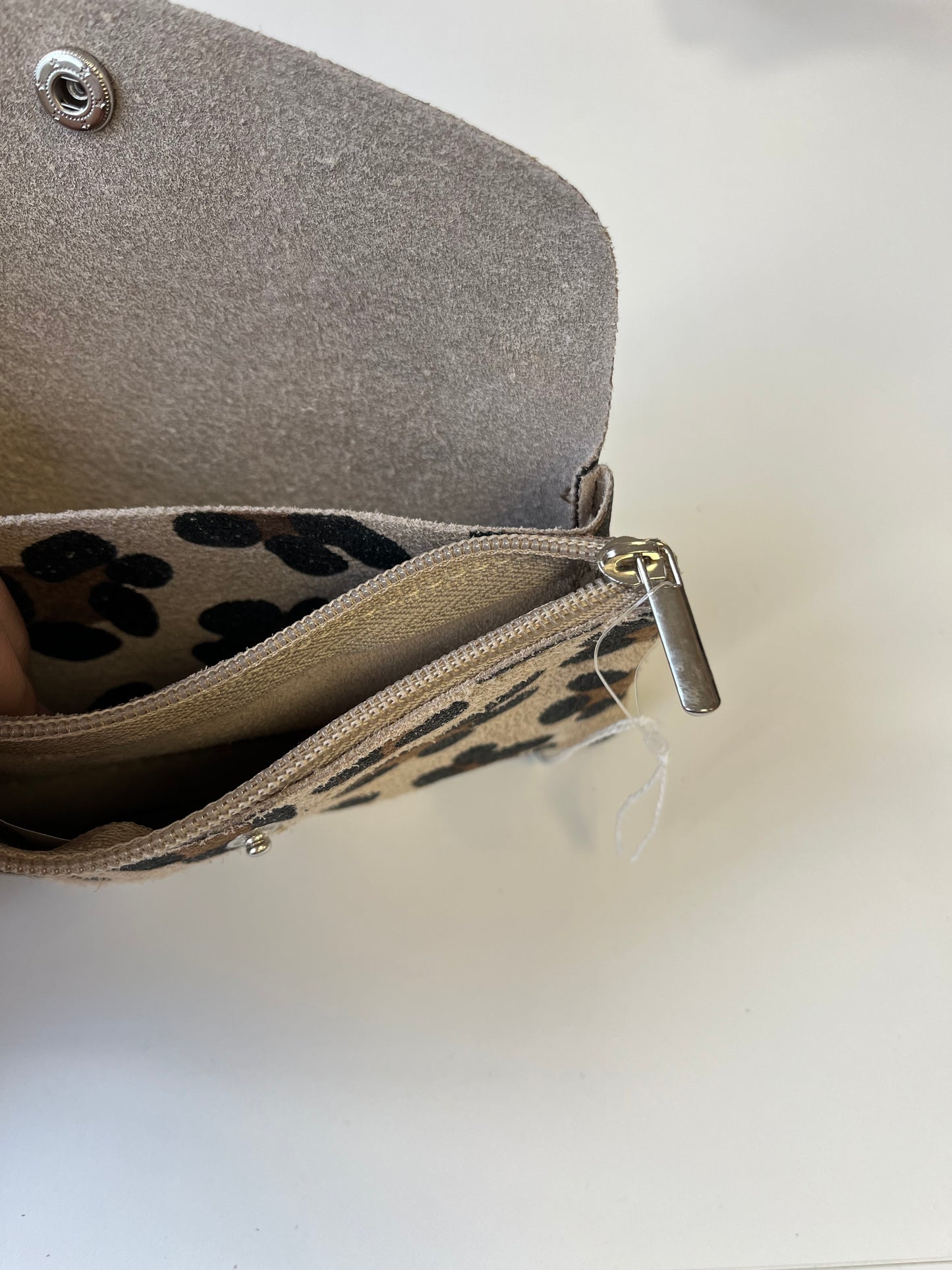 Porte-feuille cuir Léopard - Made in Italy - TU