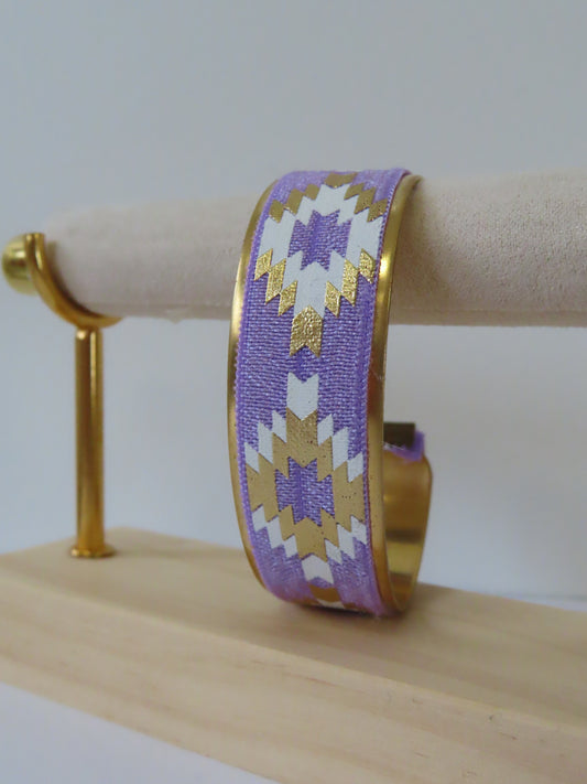 Bijoux Neuf Bracelet manchette lilas - Création nantaise Kalisaya - TU