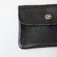 Porte-monnaie cuir Noir - Made in Italy - TU