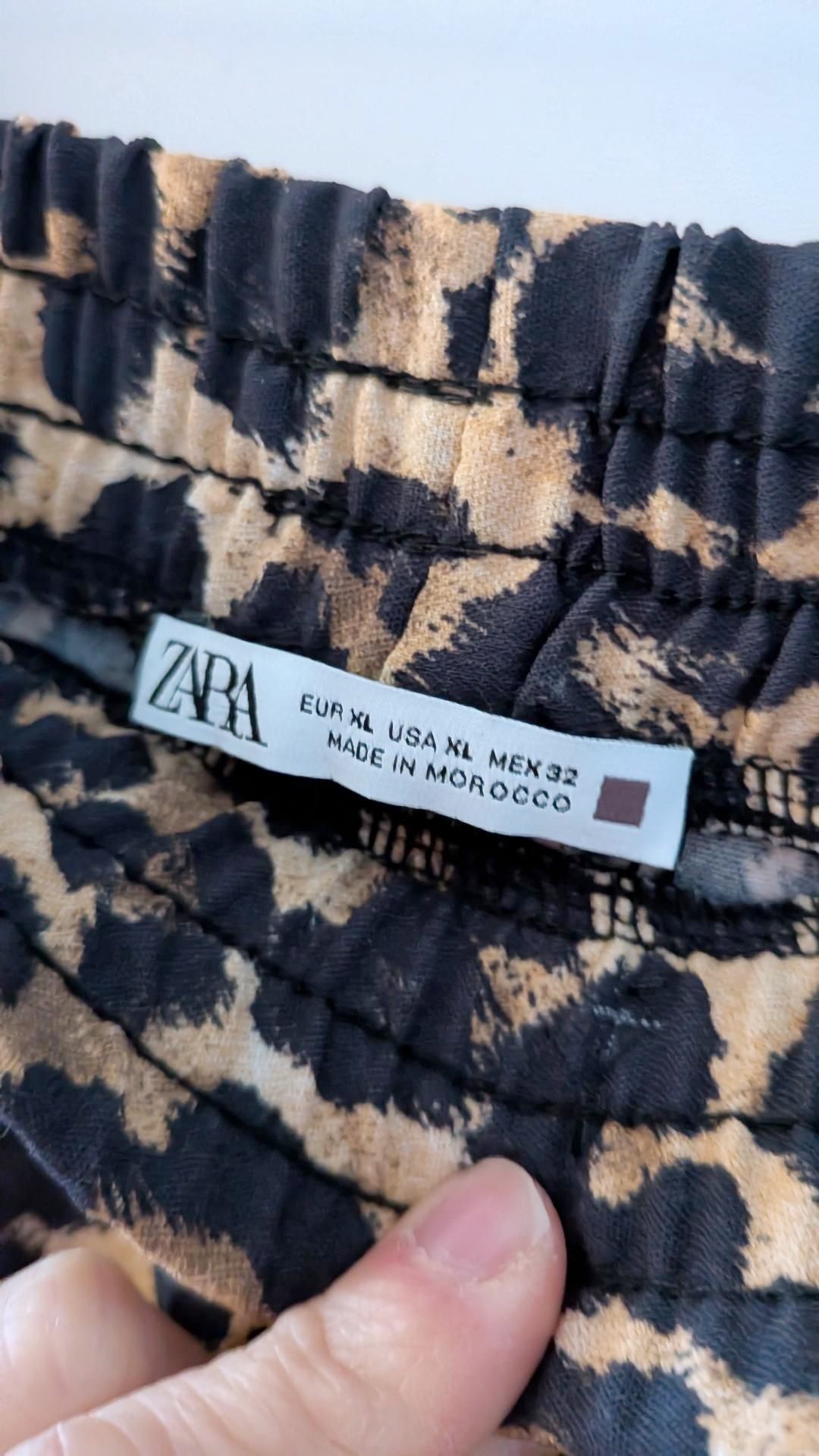 Pantalon léopard fluide - ZARA - 42