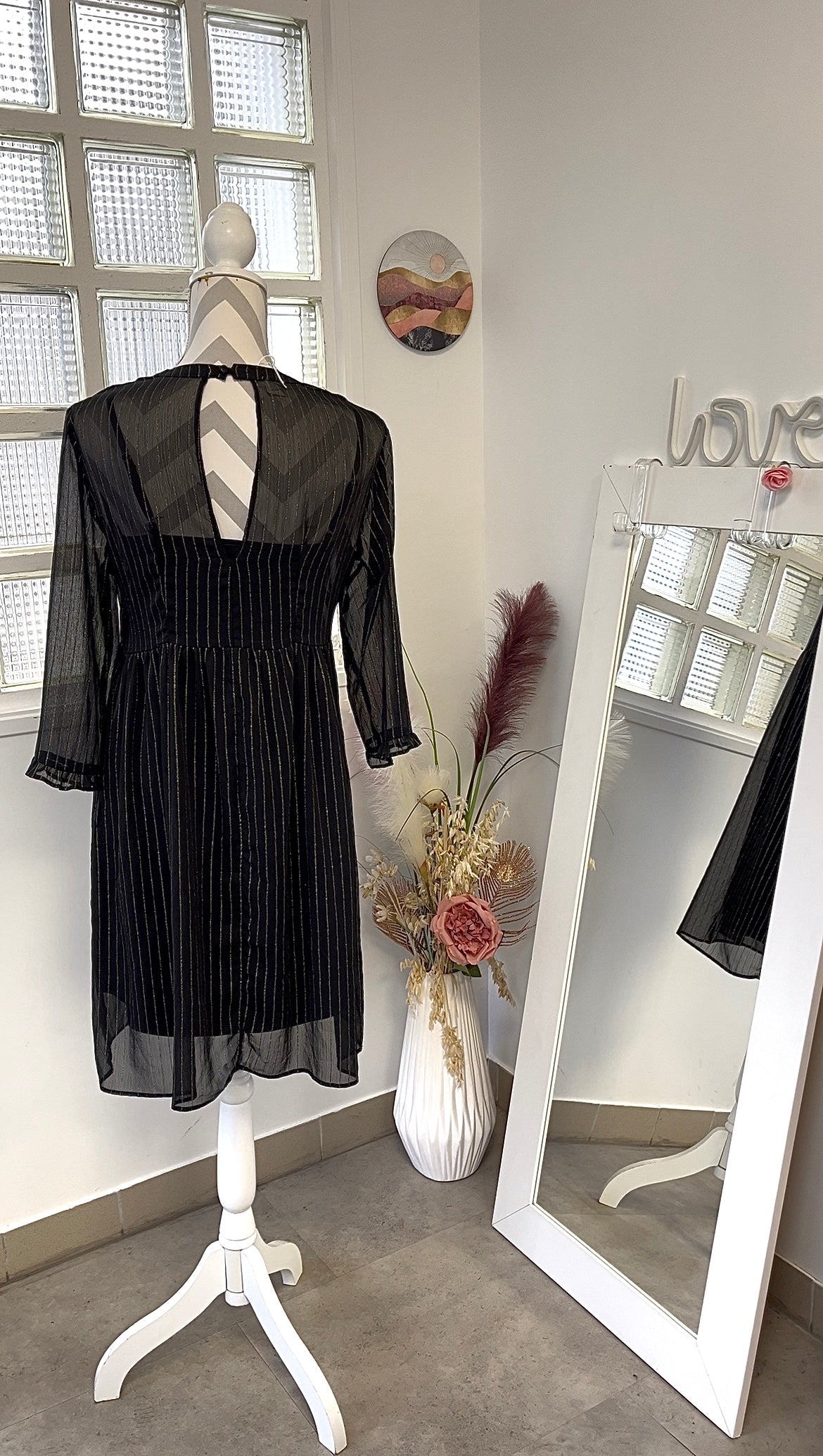 Robe noir rayé doré - Promod - 38