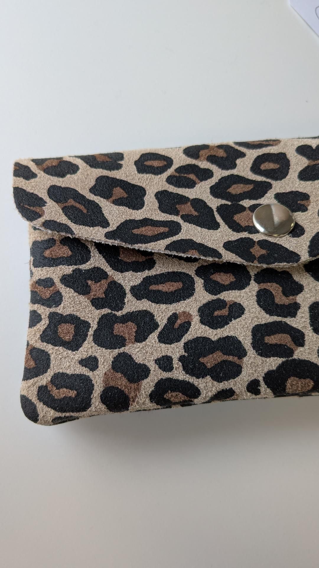 Porte-feuille cuir Léopard - Made in Italy - TU