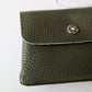 Porte-monnaie cuir Vert - Made in Italy - TU