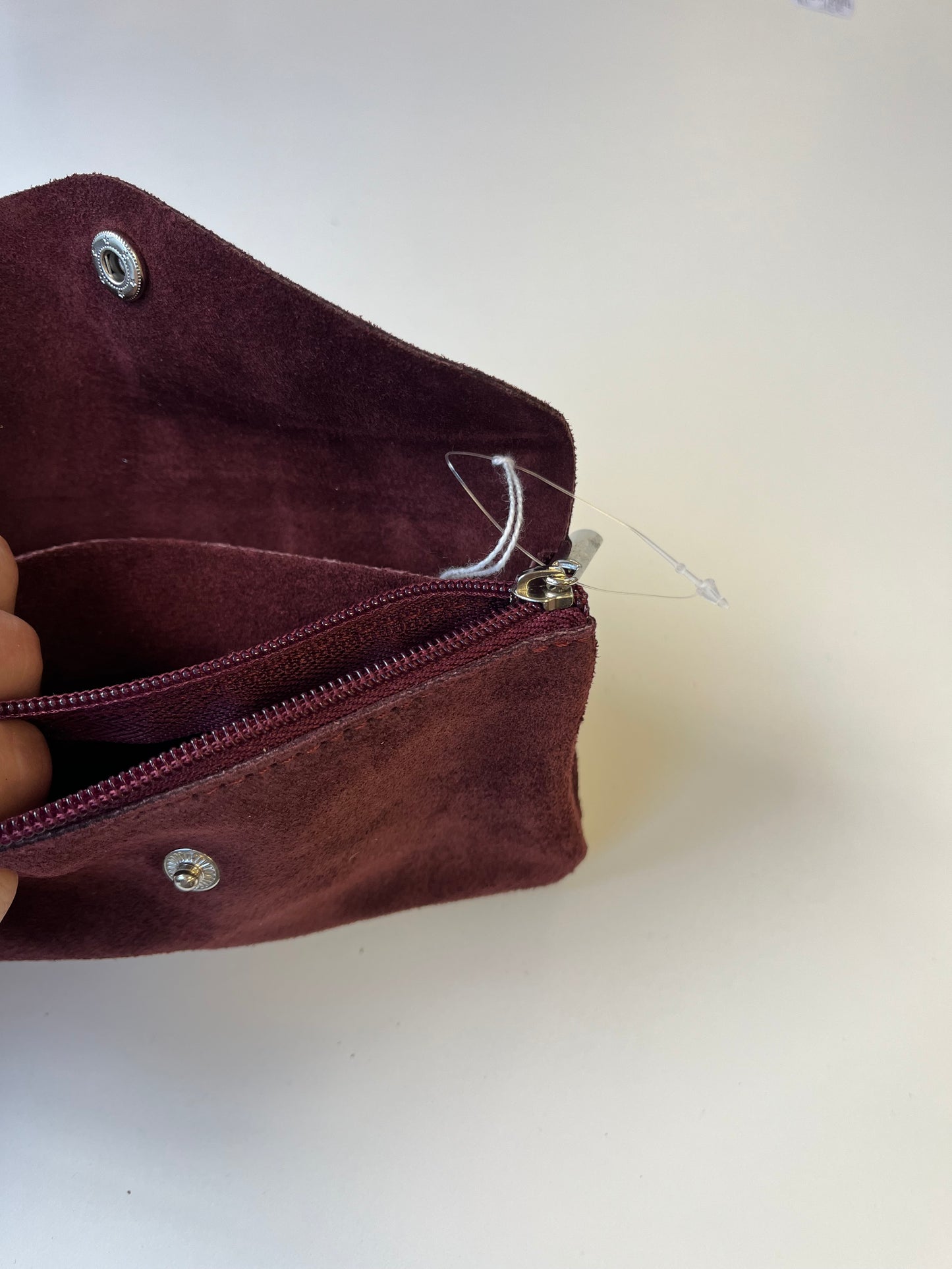 Porte-feuille cuir Bordeaux - Made in Italy - TU