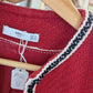 Veste rouge tressée - MANGO - 36