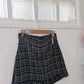Jupe short à carreaux Noire et Verte - LITTLE CAPTAIN - 34