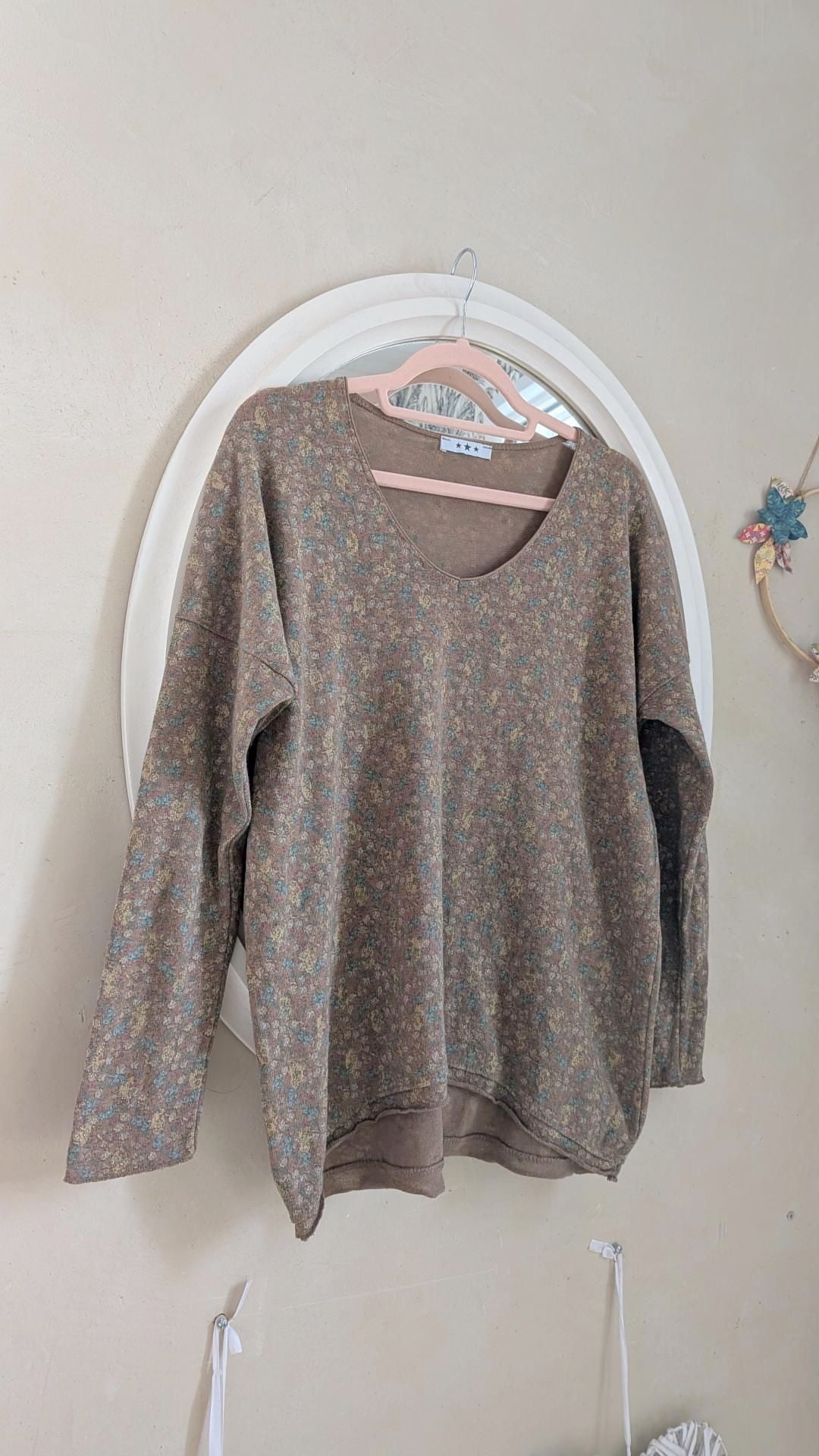 Pull mordoré à motifs - Made in Italy - TU