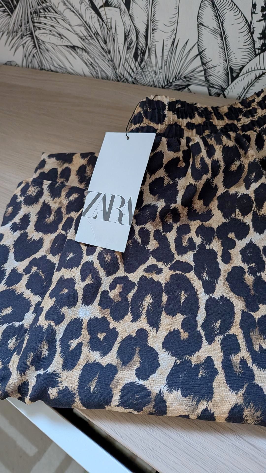 Pantalon léopard fluide - ZARA - 42