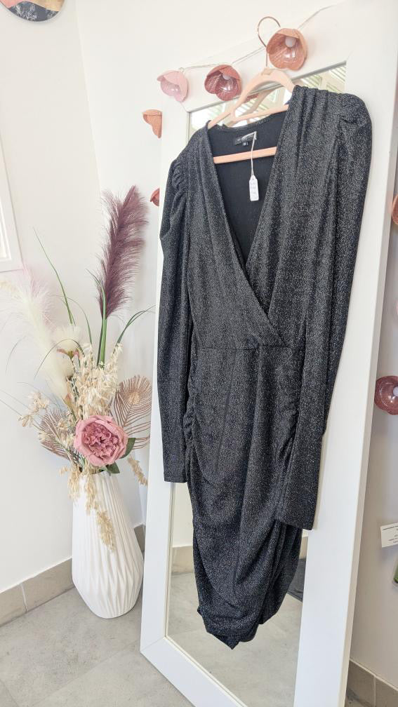 Robe courte noir Brillante - MY JEWELLERY - 34
