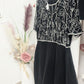 Robe noir perles blanches - Boutique indépendante - 44