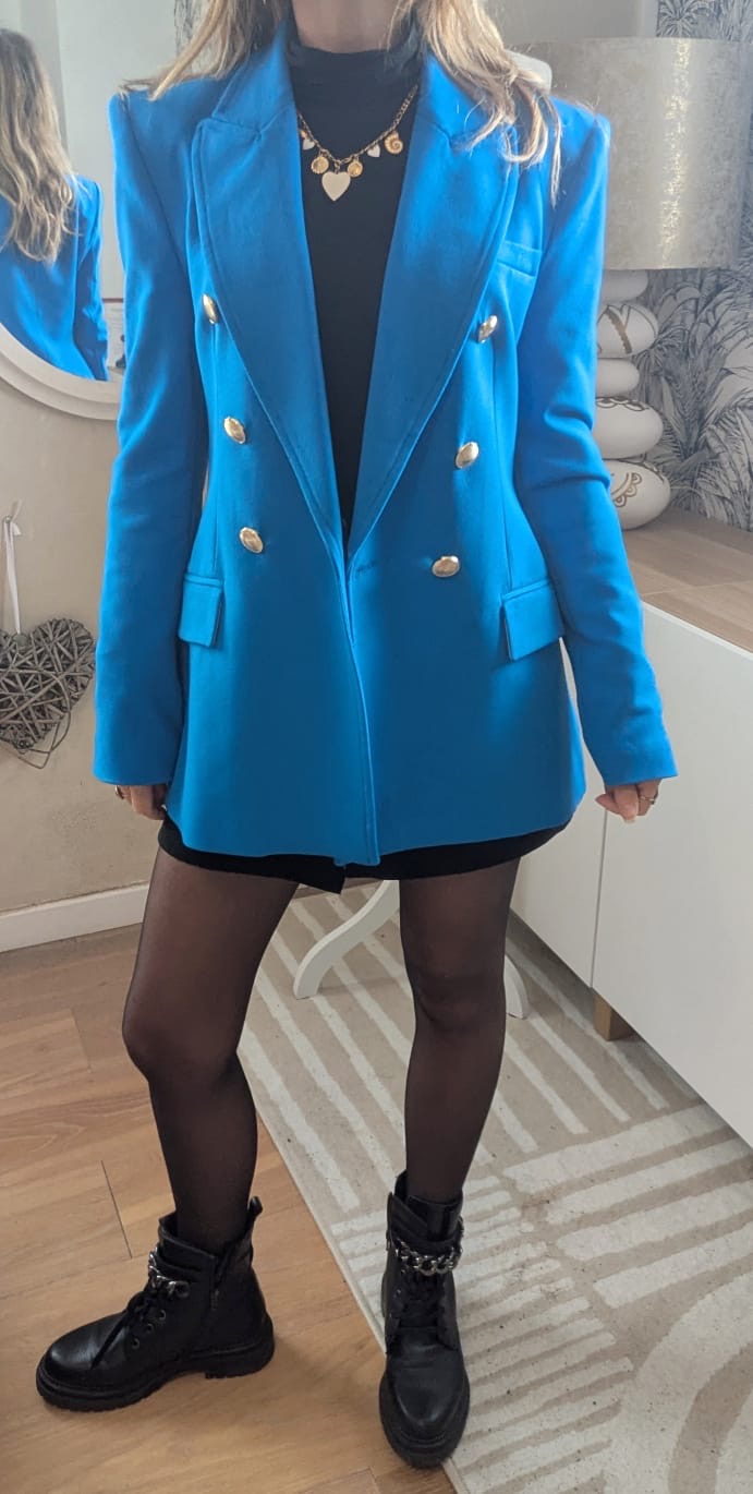 Blazer Bleu structuré  - Zara - 34